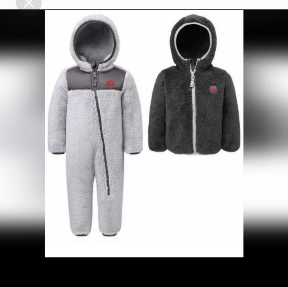 Snozu Infant 2-piece Fleece Set, Blue nwt 18m grey/dark charcoal
